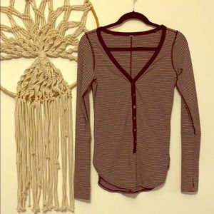 Lululemon Stripped Long Sleeve Shirt